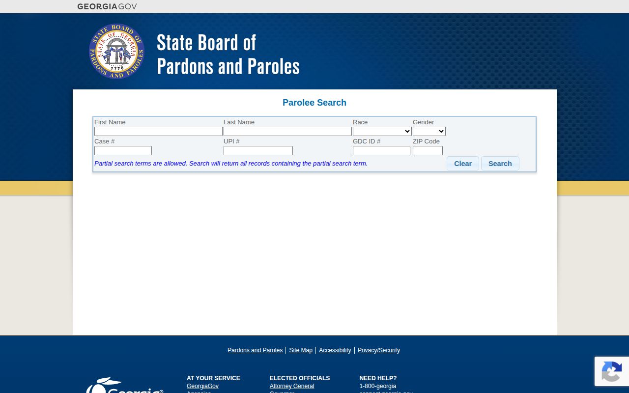 Tift County parole and probation Parolee Search